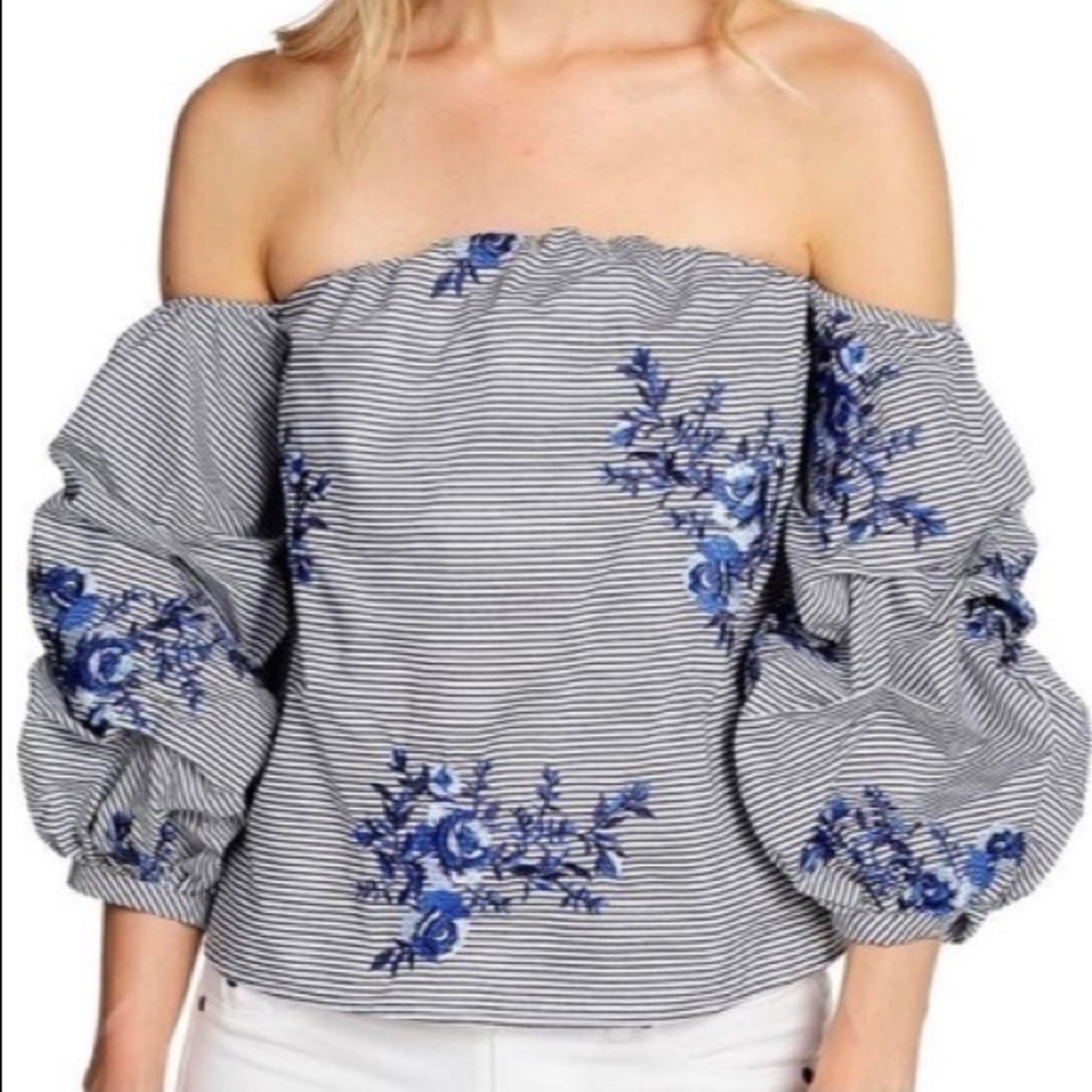Off Shoulder Floral blouse top - Picture 1 of 3